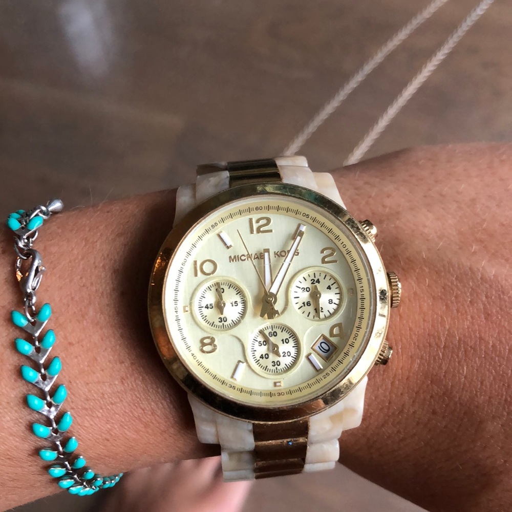 Michael Kors tortoise watch